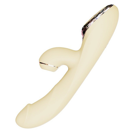 Вибратор-кролик с вакуумным стимулятором и подогревом KisToy A-King Pro