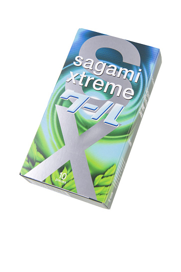 Презервативы из латекса Sagami Xtreme Mint, 10 шт