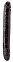 Двусторонний фаллоимитатор TOYFA Black&Red, 31 см, черный