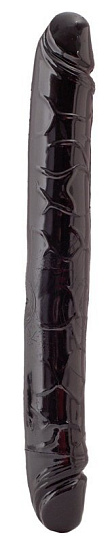 Двусторонний фаллоимитатор TOYFA Black&Red, 31 см, черный