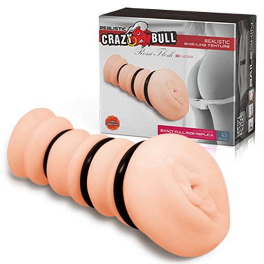 Мастурбатор вагина для мужчин с утягивающими кольцами