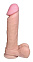 Фаллоимитатор-реалистик с мошонкой на присоске, 19 см