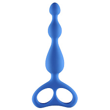 Анальная цепочка с удобной ручкой Lola Toys Ultimate Beads, синяя