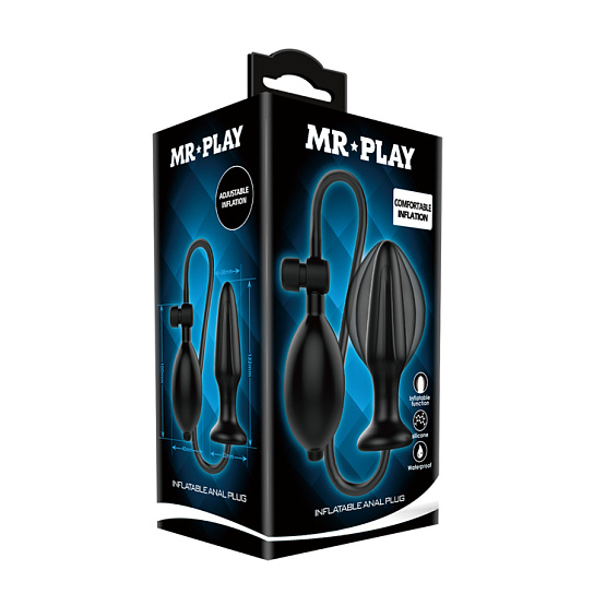 Анальная пробка с функцией увеличения размера Mr. Play Inflatable
