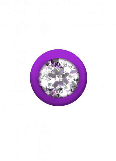 Анальная цепочка со стразом Lola Games Emotions Buddy, фиолетовая