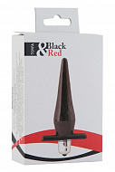 Анальная вибровтулка Black & Red водонепроницаемая, черная