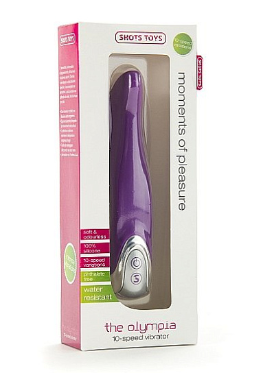 Гладкий вибромассажер из силикона THE OLYMPIA, пурпурный