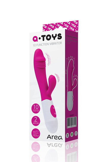 Вибратор ToyFa A-Toys Area со стимуляцией клитора, 20см