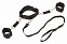 Черный ошейник с поводком и наручниками Wristbands, OS