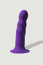 Фаллоимитатор на присоске с двойной плотностью Adrien Lastic HITSENS S03 17.7 см, фиолетовый
