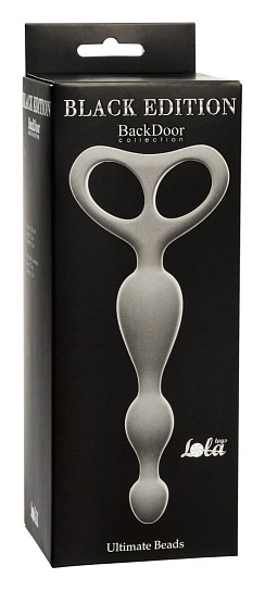 Анальная цепочка с удобной ручкой Lola Toys Ultimate Beads, серая
