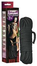 Веревка для шибари Shibari Bondage, 7 м, черная