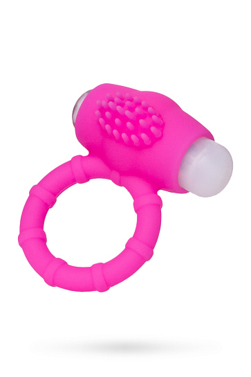Силиконовое виброкольцо А-Toys с клиторальным стимулятором