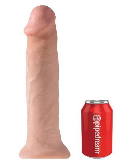 Гигант фаллоимитатор на присоске King Cock 14 Cock Flesh, 32 см, телесный