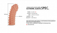 Насадка на фаллос Extreme Sleeve Nes 3 с шипами, телесная