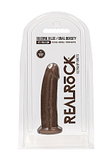 Фаллоимитатор Shots Media RealRock Silicone Dildo Without Balls, 15,3 см, коричневый