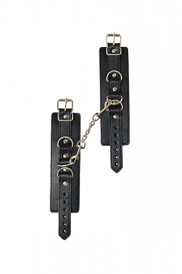 Черные наручники с карабином