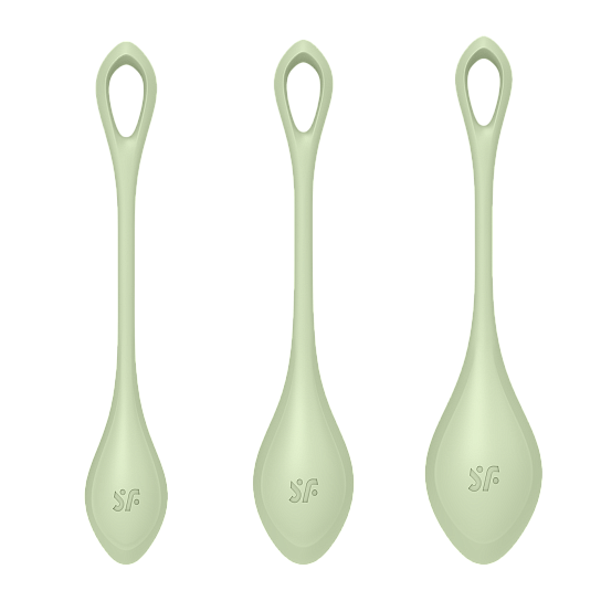 Набор вагинальных шариков Satisfyer Yoni Power 2, зеленый