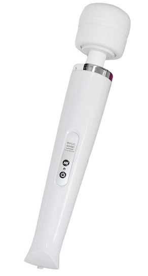 Мощный беспроводной силиконовый массажер Magic Wand белый