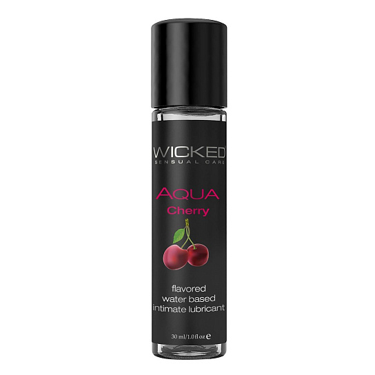 Съедобный лубрикант ВИШНЯ WICKED AQUA CHERRY, 30 мл