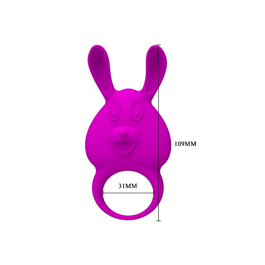 Небольшое эрекционное кольцо с вибрацией NAUGHTY BUNNY