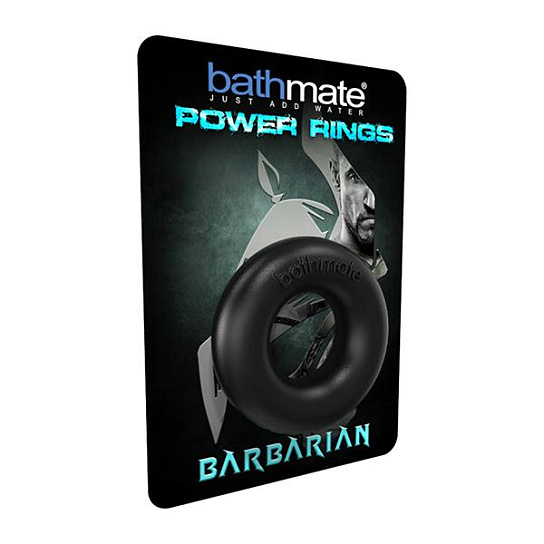 Гладкое эрекционное кольцо Bathmate Barbarian, черное