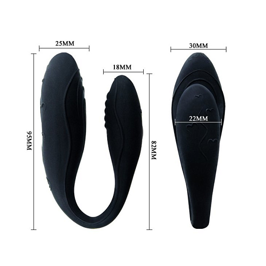 Черный вибратор Indulgence Plus, 30 виброрежимов