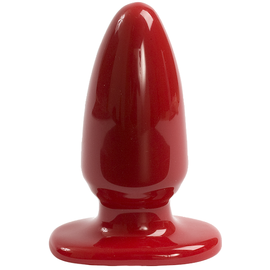 Большая анальная пробка из красного пластизоля Red Boy Large