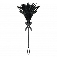 Тиклер-пуховка черного цвета из натуральных перьев A707