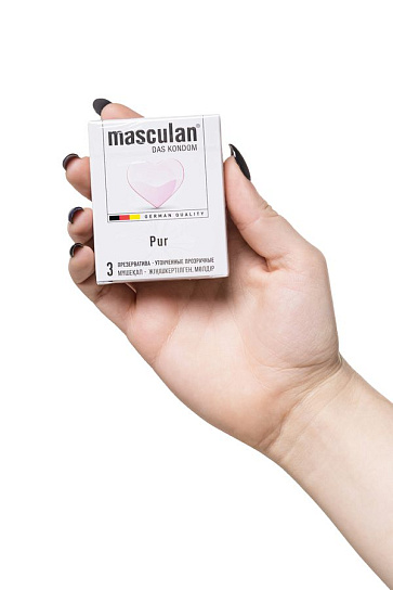 Презервативы Masculan Pur особо тонкие, 3 шт, прозрачные