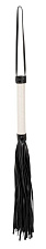 Плетка Peitsche с белой ручкой и черными хвостами, 39 см 