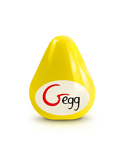 Яйцо-мастурбатор с рельефом Gvibe Gegg, желтый