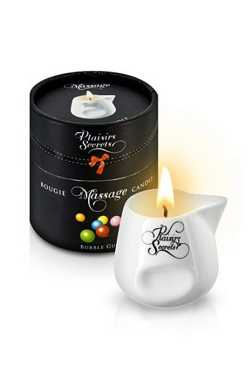Massage Candle Bubble Gum свеча с массажным маслом, 80 мл