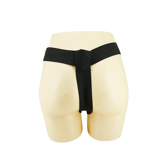 Фаллос эргономичный Baile Ultra Harness Curvy Dildo, черный 15,8 см