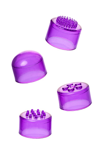 Виброракета Adult Toys от Erotist с 4 насадками, сиреневый, 11 см