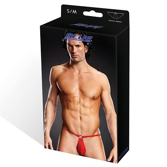 Мужские трусы бикини BlueLine красные, S/M