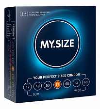 Стандартные презервативы латексные My Size №57 57*178 мм