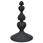 Анальная пробка с небольшим диаметром и рельефом, черная