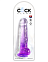 Фаллоимитатор с мошонкой на присоске King Cock Clear 8, фиолетовый