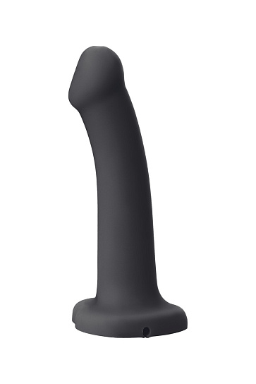 Ремневой страпон с имитацией семяизвержения Strap-on-me, 19.6 см, черный