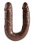 Фаллоимитатор - реалистик двойной U-Shaped Medium Double Trouble, 14 см, коричневый Фаллоимитатор - реалистик двойной U-Shaped Medium Double Trouble, 14 см, коричневый