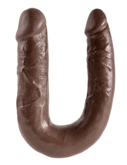 Фаллоимитатор - реалистик двойной U-Shaped Medium Double Trouble, 14 см, коричневый Фаллоимитатор - реалистик двойной U-Shaped Medium Double Trouble, 14 см, коричневый