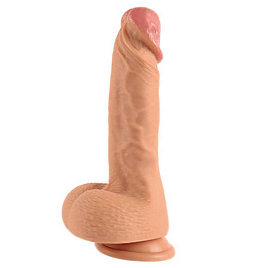 Фаллоимитатор-реалистик REAL из двойного силикона, 14 см
