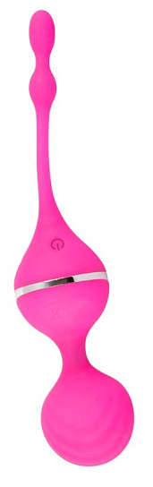 Розовые вагинальные виброшарики Love Balls 75 с USB, диаметр 3,7 см