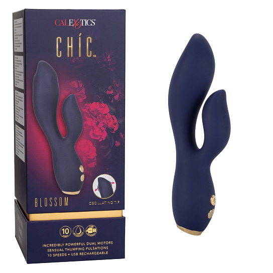Вибратор со стимуляцией клитора CHIC LILAC, 15.75 см