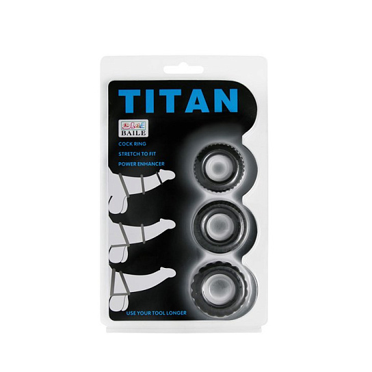 Комплект из трёх колец различных диаметров и форм Titan