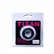 Эрекционное ребристое кольцо Titan 40 мм, черное