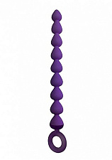 Анальная цепочка из 9 звеньев разного диаметра, фиолетовая