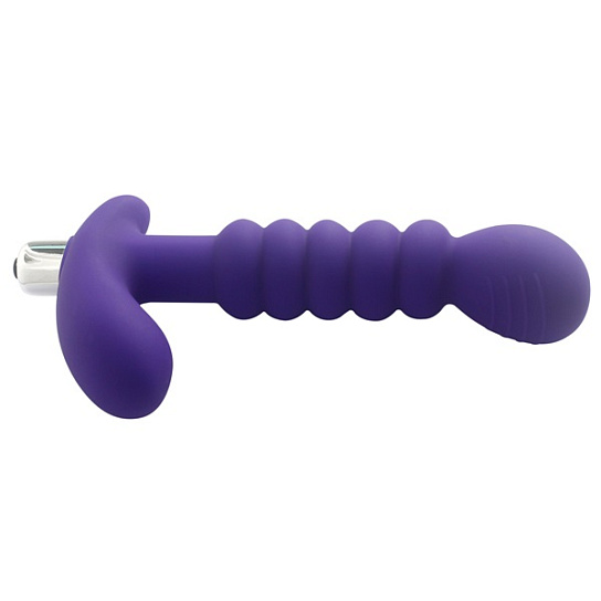 Анальный вибростимулятор имеет 10 режимов вибрации, фиолетовый