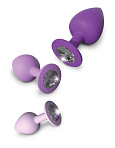 Набор анальных пробок Gems Trainer Set со стразами